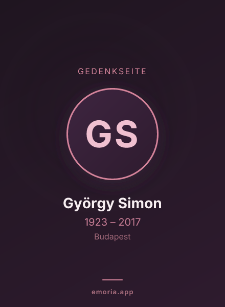 Gedenkportrait von György Simon