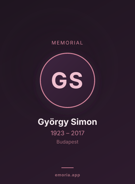 Memorial portrait of György Simon