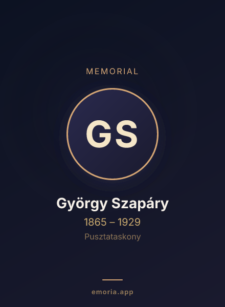 Memorial portrait of György Szapáry