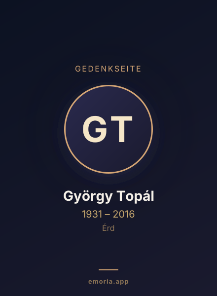 Gedenkportrait von György Topál