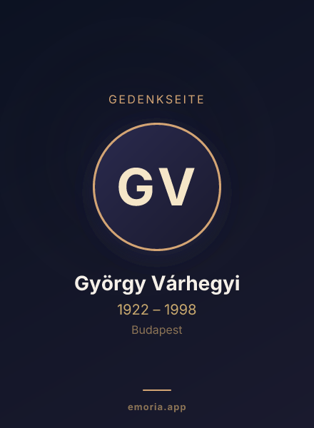Gedenkportrait von György Várhegyi