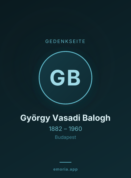 Gedenkportrait von György Vasadi Balogh
