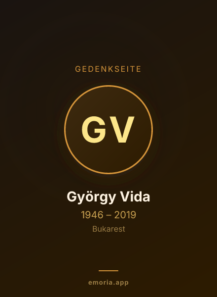 Gedenkportrait von György Vida