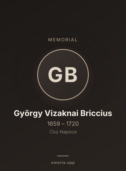 Memorial portrait of György Vizaknai Briccius