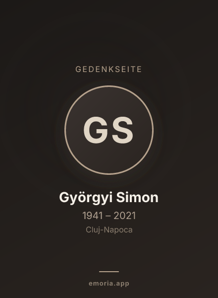 Gedenkportrait von Györgyi Simon
