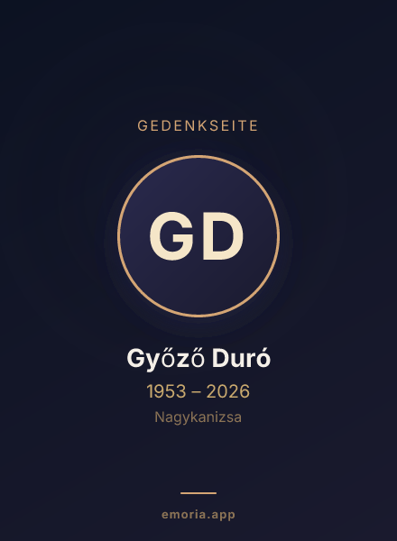 Gedenkportrait von Győző Duró
