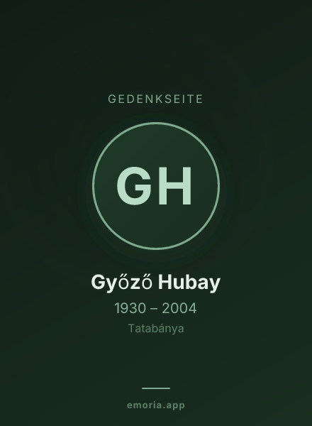 Gedenkportrait von Győző Hubay