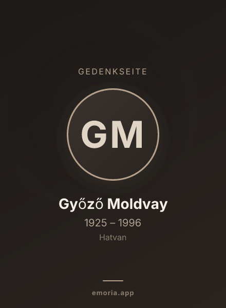 Gedenkportrait von Győző Moldvay