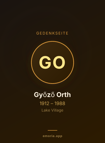 Gedenkportrait von Győző Orth