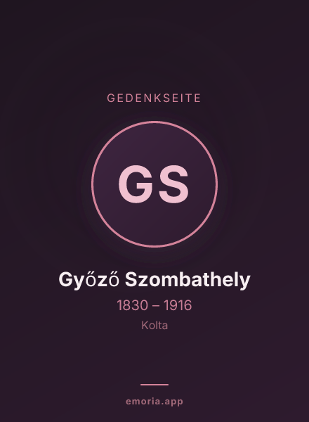 Gedenkportrait von Győző Szombathely