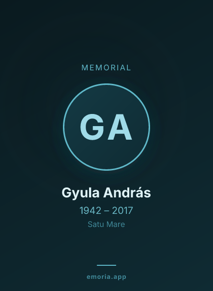 Memorial portrait of Gyula András