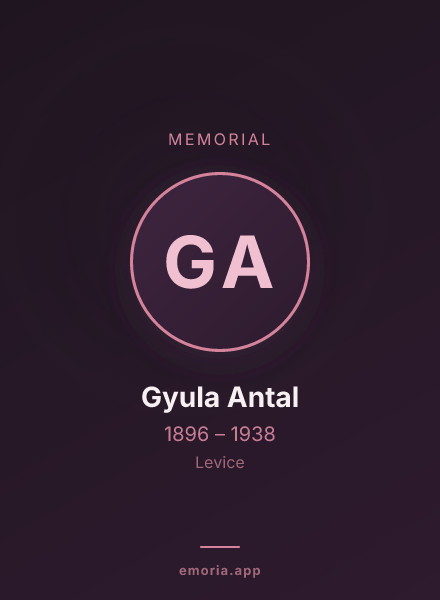 Memorial portrait of Gyula Antal