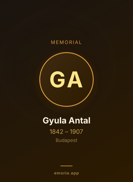 Memorial portrait of Gyula Antal