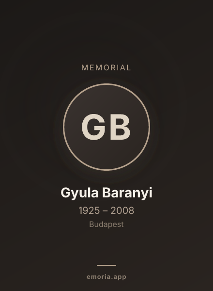 Memorial portrait of Gyula Baranyi