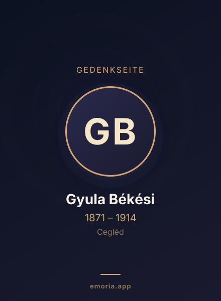 Gedenkportrait von Gyula Békési