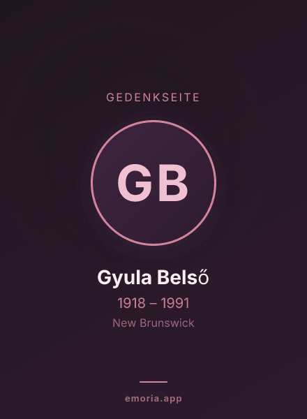 Gedenkportrait von Gyula Belső