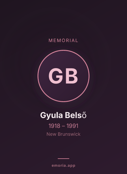 Memorial portrait of Gyula Belső