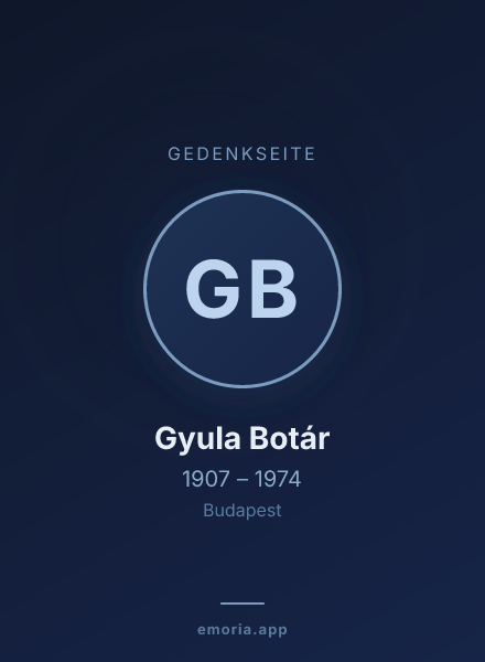 Gedenkportrait von Gyula Botár