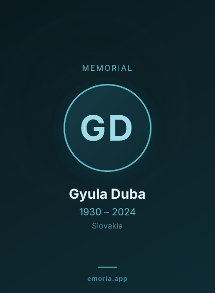 Memorial portrait of Gyula Duba