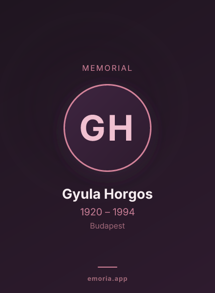 Memorial portrait of Gyula Horgos