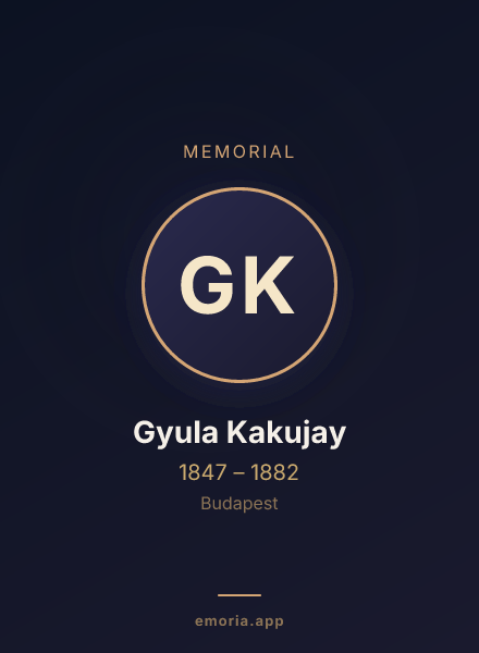 Memorial portrait of Gyula Kakujay