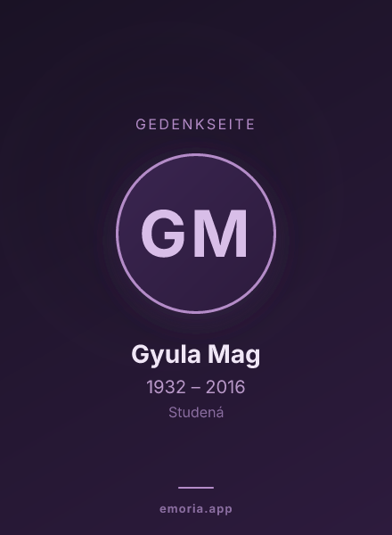 Gedenkportrait von Gyula Mag