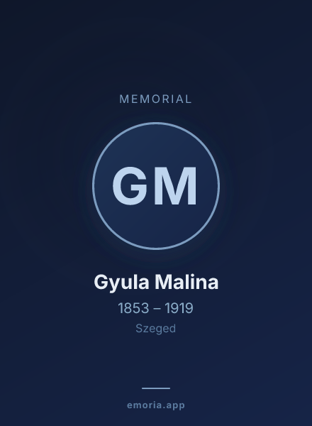 Memorial portrait of Gyula Malina