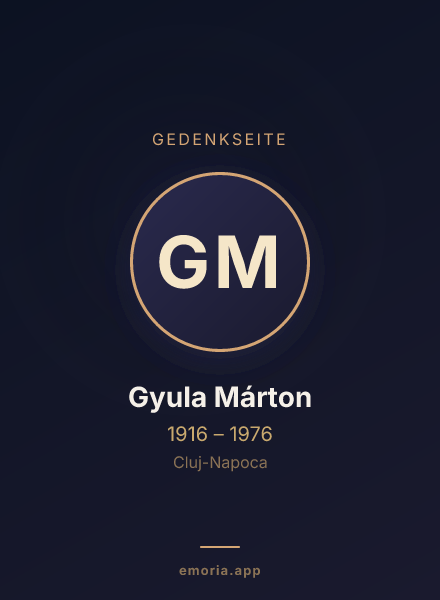 Gedenkportrait von Gyula Márton