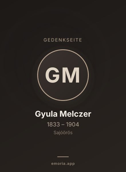 Gedenkportrait von Gyula Melczer