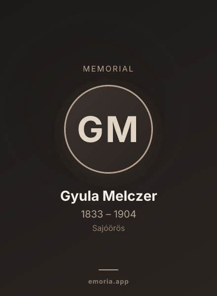 Memorial portrait of Gyula Melczer