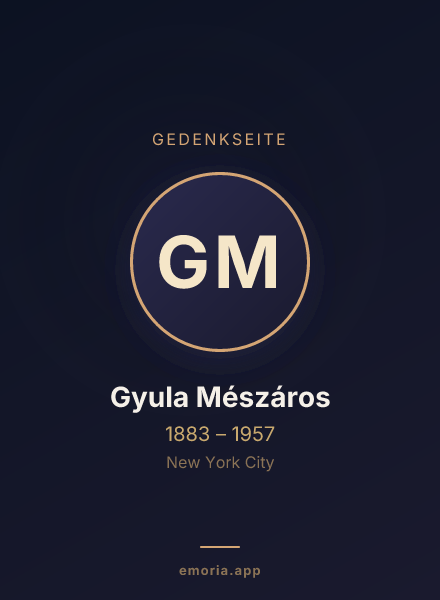 Gedenkportrait von Gyula Mészáros