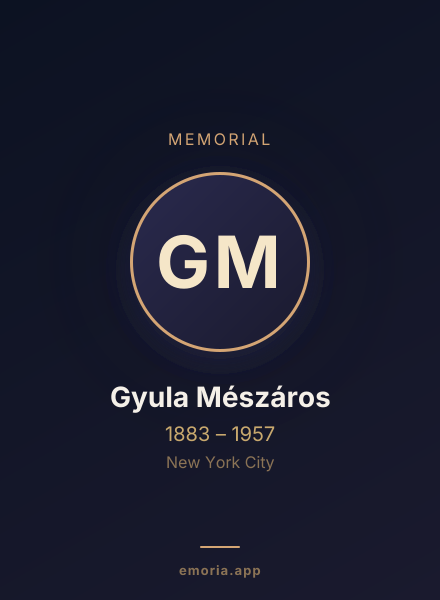 Memorial portrait of Gyula Mészáros