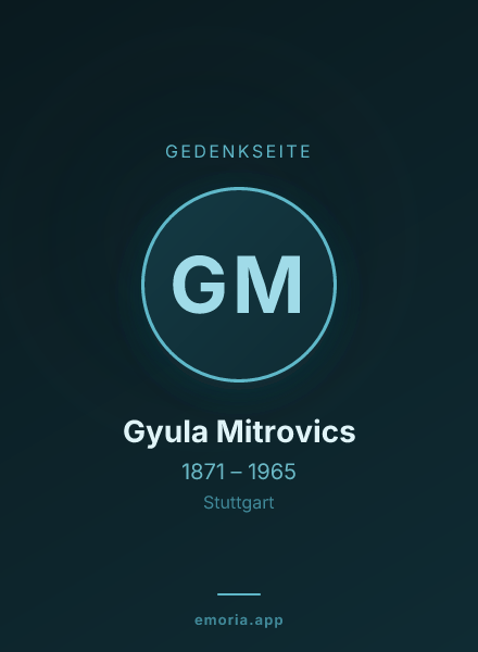 Gedenkportrait von Gyula Mitrovics