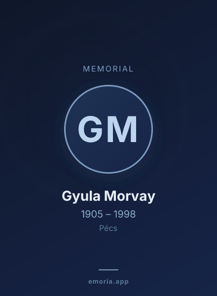 Memorial portrait of Gyula Morvay