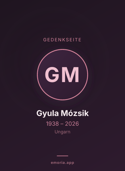Gedenkportrait von Gyula Mózsik