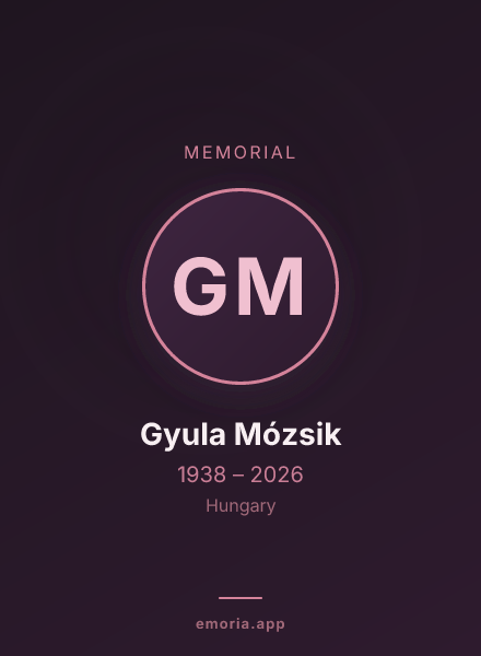 Memorial portrait of Gyula Mózsik