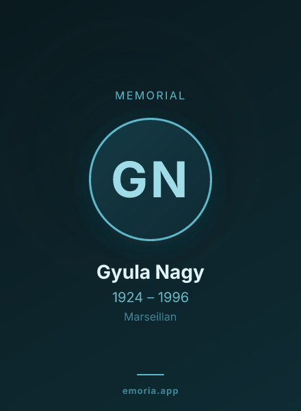 Memorial portrait of Gyula Nagy