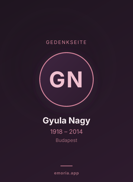 Gedenkportrait von Gyula Nagy