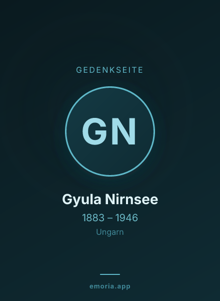 Gedenkportrait von Gyula Nirnsee