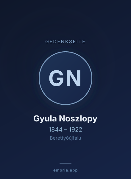 Gedenkportrait von Gyula Noszlopy