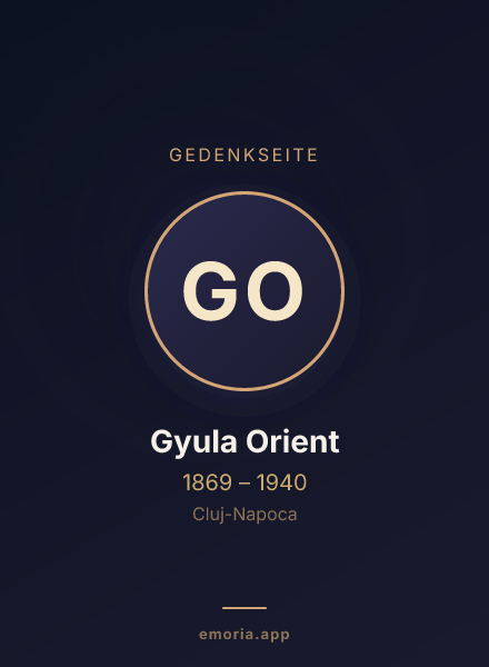 Gedenkportrait von Gyula Orient