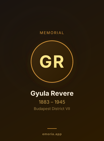 Memorial portrait of Gyula Revere