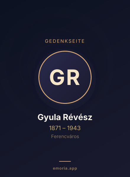 Gedenkportrait von Gyula Révész