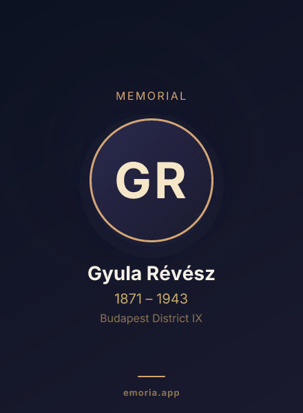 Memorial portrait of Gyula Révész