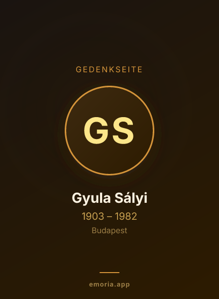 Gedenkportrait von Gyula Sályi