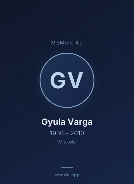 Memorial portrait of Gyula Varga