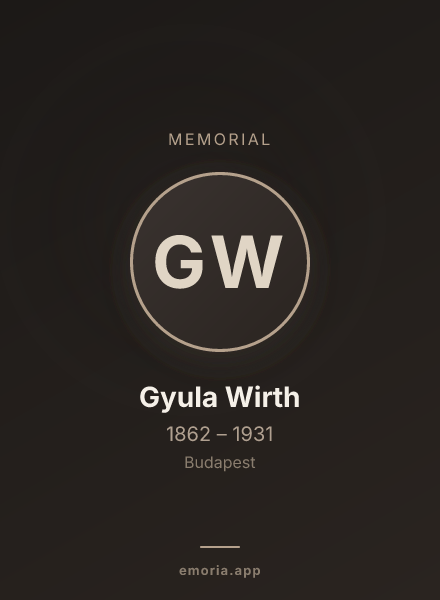 Memorial portrait of Gyula Wirth