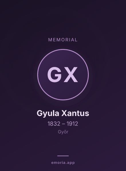 Memorial portrait of Gyula Xantus