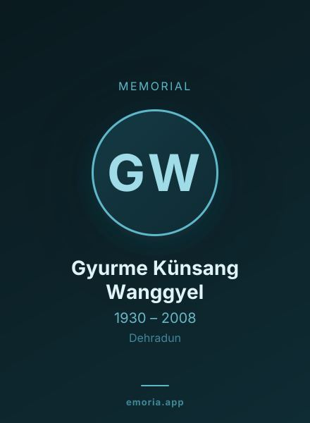 Memorial portrait of Gyurme Künsang Wanggyel