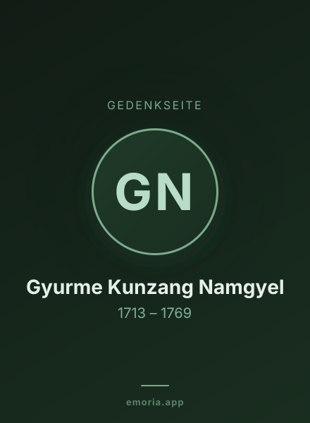 Gedenkportrait von Gyurme Kunzang Namgyel